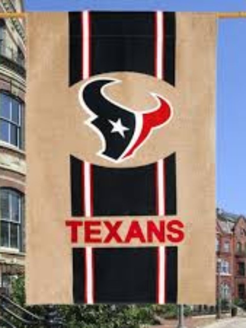 Houston Texans 28" x 44" Burlap House Flag-NWT